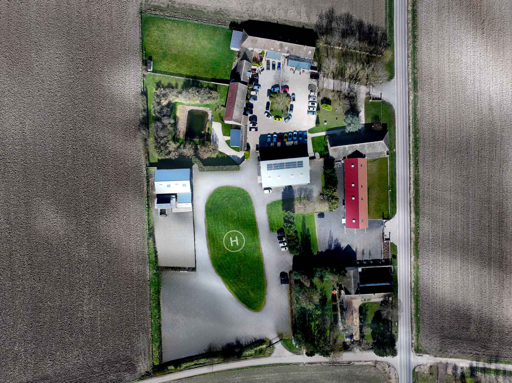 Vue aérienne Domaine de l'Arche Richebourg Yvelines